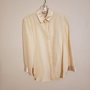 spitalnick & co. Cream Vintage Silk Blouse